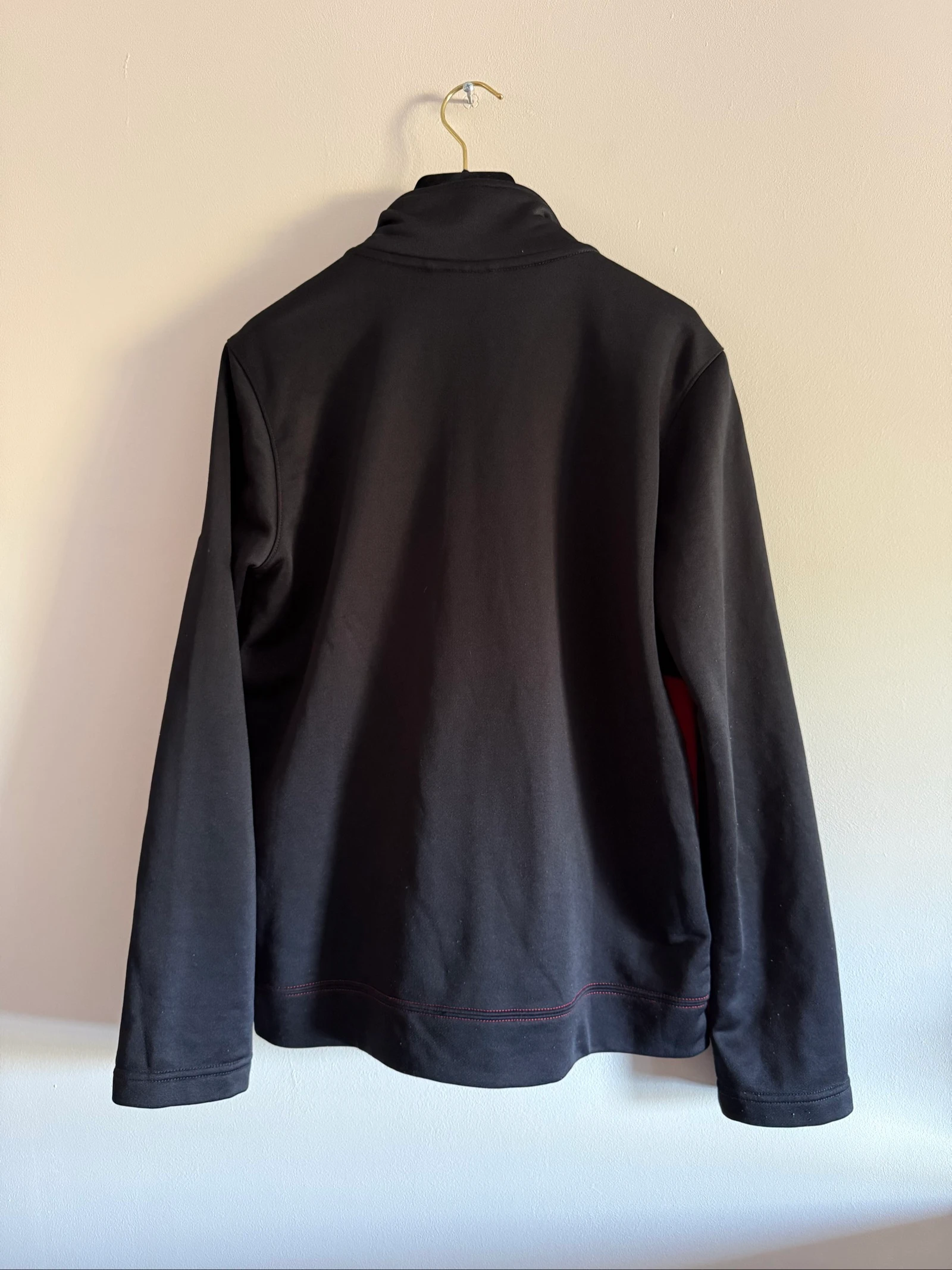 Veste Nike junior XL 158-170 cm preto vermelho zipeado esporte adol 14-16 anos – photo 2